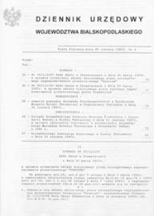 Dziennik Urzędowy Województwa Bialskopodlaskiego R. 23 (1997) nr 4