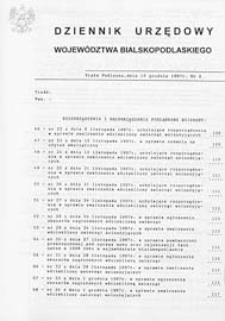 Dziennik Urzędowy Województwa Bialskopodlaskiego R. 23 (1997) nr 8