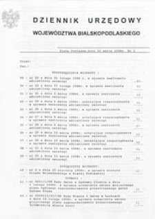 Dziennik Urzędowy Województwa Bialskopodlaskiego R. 24 (1998) nr 3