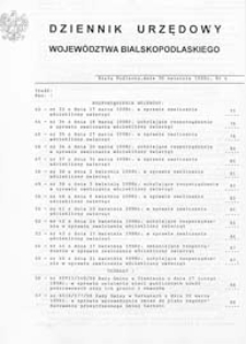 Dziennik Urzędowy Województwa Bialskopodlaskiego R. 24 (1998) nr 4