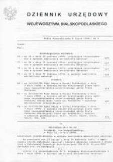 Dziennik Urzędowy Województwa Bialskopodlaskiego R. 24 (1998) nr 6