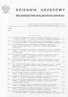 Dziennik Urzędowy Województwa Bialskopodlaskiego R. 24 (1998) nr 11