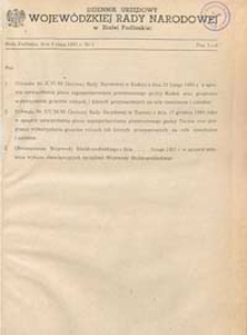 Dziennik Urzędowy Wojewódzkiej Rady Narodowej w Białej Podlaskiej R. 7 (1981) nr 1