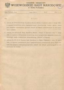 Dziennik Urzędowy Wojewódzkiej Rady Narodowej w Białej Podlaskiej R. 7 (1981) nr 2