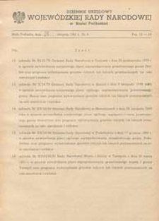 Dziennik Urzędowy Wojewódzkiej Rady Narodowej w Białej Podlaskiej R. 7 (1981) nr 4