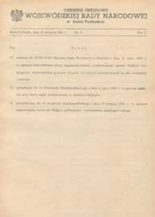 Dziennik Urzędowy Wojewódzkiej Rady Narodowej w Białej Podlaskiej R. 7 (1981) nr 5