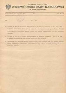 Dziennik Urzędowy Wojewódzkiej Rady Narodowej w Białej Podlaskiej R. 7 (1981) nr 9