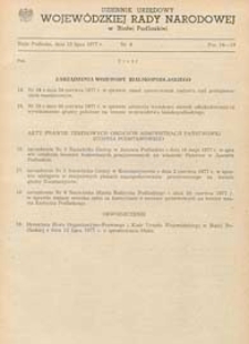 Dziennik Urzędowy Wojew&oacute;dzkiej Rady Narodowej w Białej Podlaskiej R. 3 (1977) nr 4