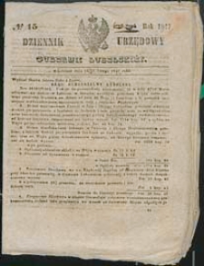 Dziennik Urzędowy Gubernii Lubelskiej 1847 nr 15