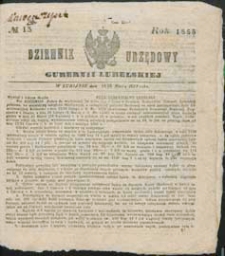 Dziennik Urzędowy Gubernii Lubelskiej 1853 nr 13