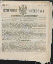 Dziennik Urzędowy Gubernii Lubelskiej 1856 nr 19