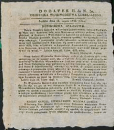 Dziennik Urzędowy Wojew&oacute;dztwa Lubelskiego 1833 nr 30 (dodatek 2)