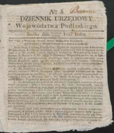 Dziennik Urzędowy Województwa Podlaskiego 1837 nr 5
