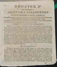 Dziennik Urzędowy Wojew&oacute;dztwa Podlaskiego 1837 (dodatek 2)