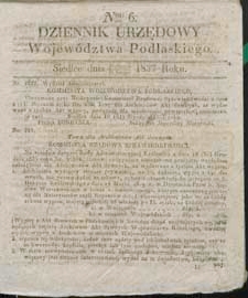 Dziennik Urzędowy Wojew&oacute;dztwa Podlaskiego 1837 nr 6