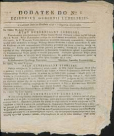 Dziennik Urzędowy Gubernii Lubelskiej 1842 nr 1 (dodatek)