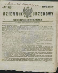 Dziennik Urzędowy Gubernii Lubelskiej 1858 nr 46