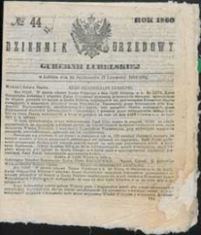 Dziennik Urzędowy Gubernii Lubelskiej 1860 nr 44