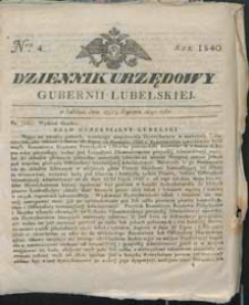 Dziennik Urzędowy Gubernii Lubelskiej 1840 nr 4