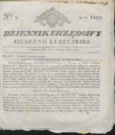 Dziennik Urzędowy Gubernii Lubelskiej 1840 nr 8