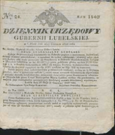 Dziennik Urzędowy Gubernii Lubelskiej 1840 nr 24
