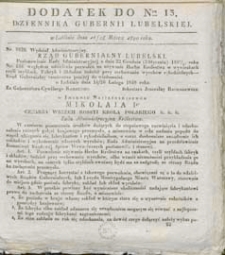 Dziennik Urzędowy Gubernii Lubelskiej 1840 nr 13 (dodatek)