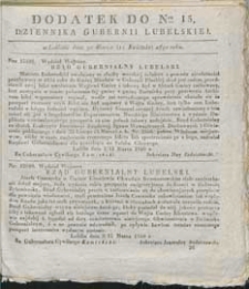 Dziennik Urzędowy Gubernii Lubelskiej 1840 nr 15 (dodatek)