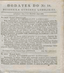 Dziennik Urzędowy Gubernii Lubelskiej 1840 nr 16 (dodatek)