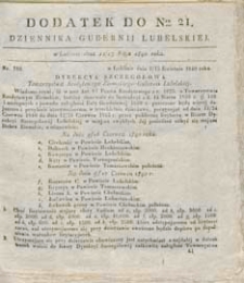 Dziennik Urzędowy Gubernii Lubelskiej 1840 nr 21 (dodatek)