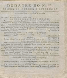 Dziennik Urzędowy Gubernii Lubelskiej 1840 nr 22 (dodatek)