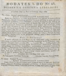 Dziennik Urzędowy Gubernii Lubelskiej 1840 nr 23 (dodatek 2)