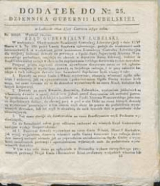 Dziennik Urzędowy Gubernii Lubelskiej 1840 r 25 (dodatek)