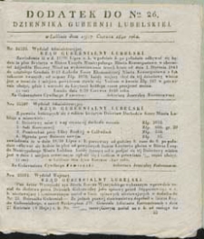 Dziennik Urzędowy Gubernii Lubelskiej 1840 nr 26 (dodatek)