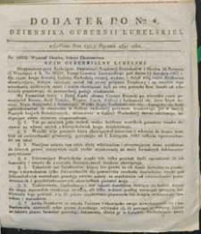 Dziennik Urzędowy Gubernii Lubelskiej 1840 nr 4 (dodatek)