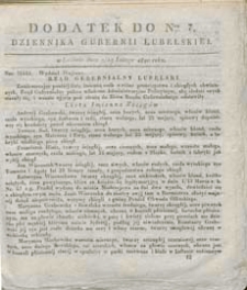 Dziennik Urzędowy Gubernii Lubelskiej 1840 nr 7 (dodatek)