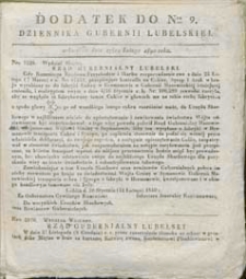 Dziennik Urzędowy Gubernii Lubelskiej 1840 nr 9 (dodatek)