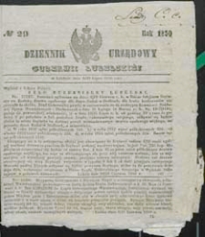 Dziennik Urzędowy Gubernii Lubelskiej 1850 nr 29