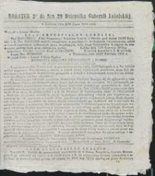 Dziennik Urzędowy Gubernii Lubelskiej 1850 nr 29 (dodatek 2)