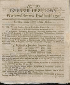 Dziennik Urzędowy Gubernii Podlaskiej 1837 nr 10