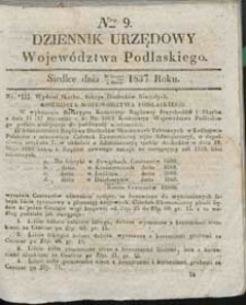 Dziennik Urzędowy Wojew&oacute;dztwa Podlaskiego 1837 nr 9