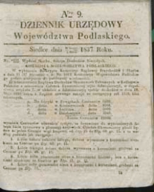 Dziennik Urzędowy Województwa Podlaskiego 1837 nr 9