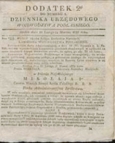Dziennik Urzędowy Wojew&oacute;dztwa Podlaskiego 1837 nr 9 (dodatek 2)