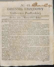 Dziennik Urzędowy Gubernii Podlaskiej 1837 nr 12