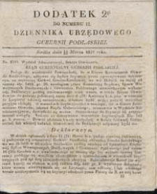 Dziennik Urzędowy Gubernii Podlaskiej 1837 nr 12 (dodatek 2)