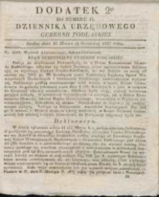 Dziennik Urzędowy Gubernii Podlaskiej 1837 nr 13 (dodatek 2)