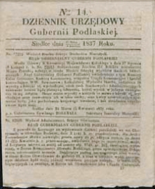 Dziennik Urzędowy Gubernii Podlaskiej 1837 nr 14