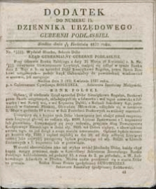 Dziennik Urzędowy Gubernii Podlaskiej 1837 nr 15 (dodatek)
