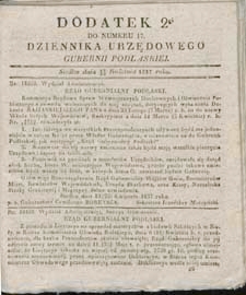 Dziennik Urzędowy Gubernii Podlaskiej 1837 nr 17 (dodatek 2)