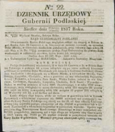 Dziennik Urzędowy Gubernii Podlaskiej 1837 nr 22
