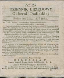 Dziennik Urzędowy Gubernii Podlaskiej 1837 nr 23